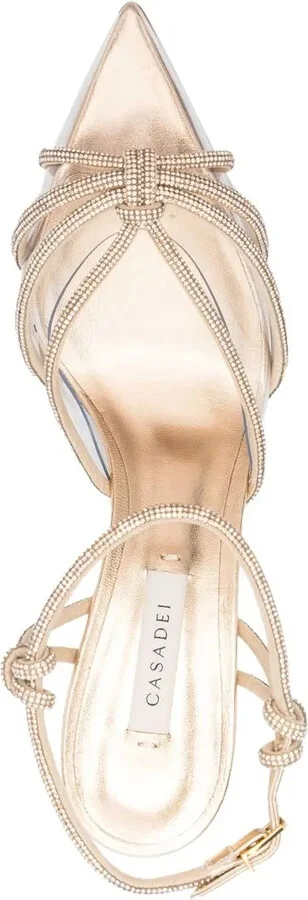 Crystal Strappy-Design Sandals - Image 4
