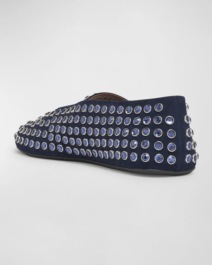 Crystal Stud Mary Jane Ballerina Flats - Image 8