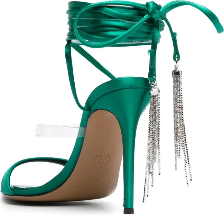 Crystal-Tassel Strappy Sandals - Image 3