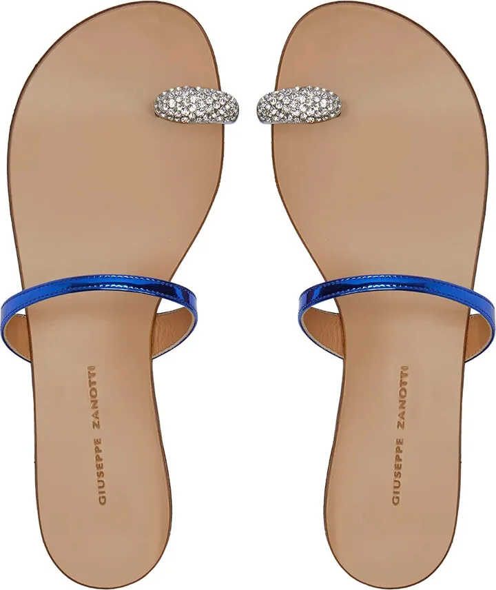 Crystal Toe Strap Sandals - Image 4