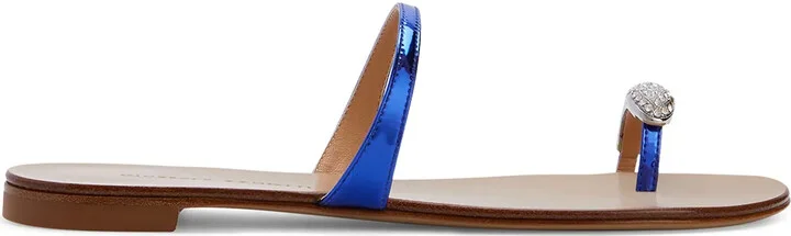 Crystal Toe Strap Sandals