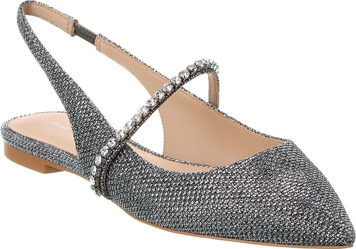 Crystalline Mesh Slingback Flat