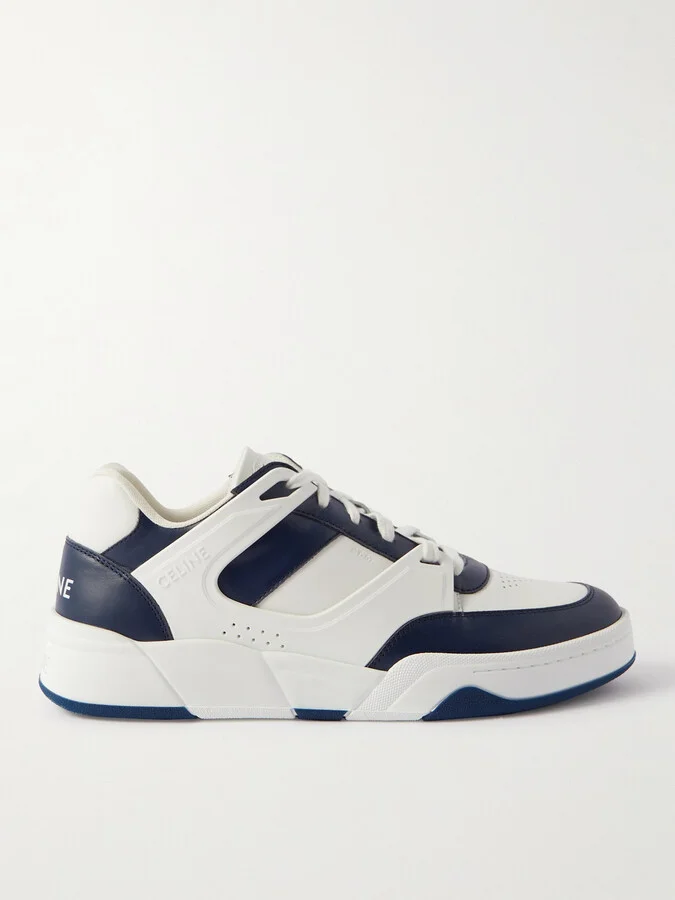 CT-07 Rubber-Trimmed Leather Sneakers