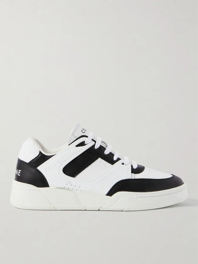 CT-07 Rubber-Trimmed Leather Sneakers