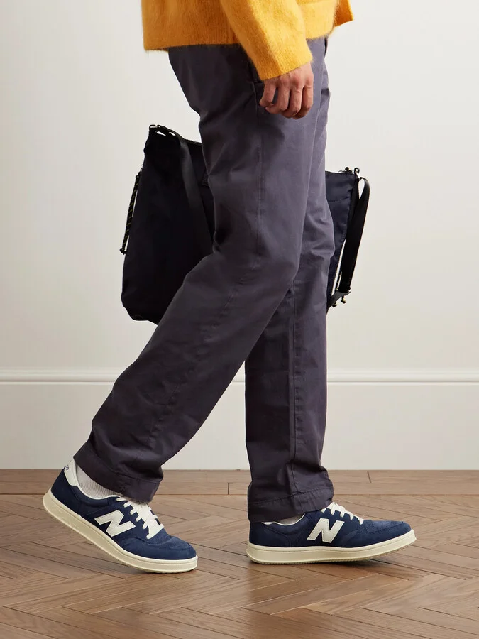 CT500 Leather-Trimmed Suede and Nubuck Sneakers - Image 2