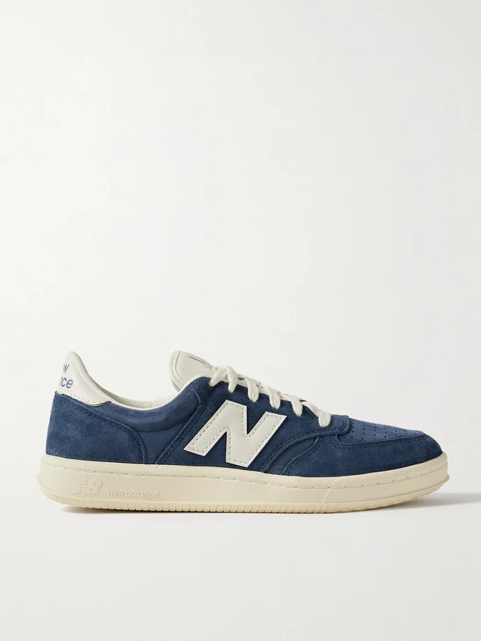 CT500 Leather-Trimmed Suede and Nubuck Sneakers