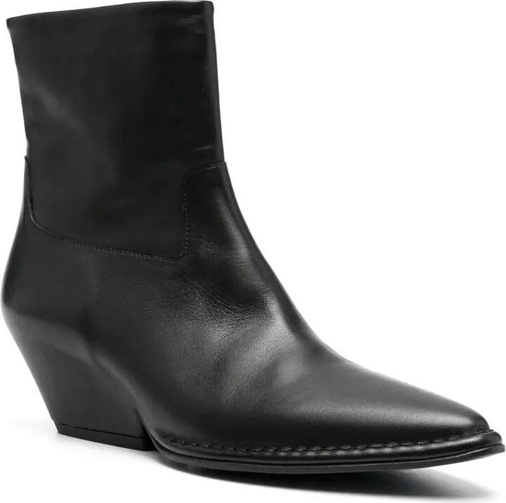Cuban-Heel Pointed Ankle Boots - Image 2
