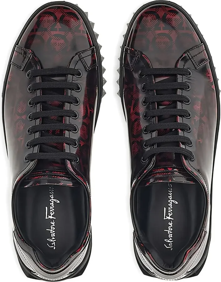 Cube Gancini-print lace-up sneakers - Image 4