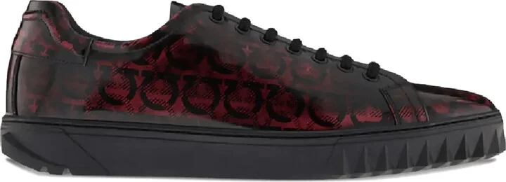 Cube Gancini-print lace-up sneakers