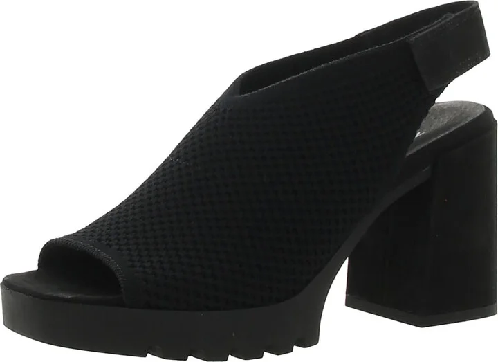 Cue Womens Knit leather Trim Slingback Heels