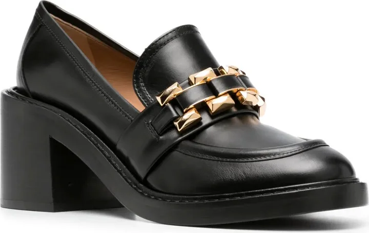 Cuir 75mm block-heel loafers - Image 2