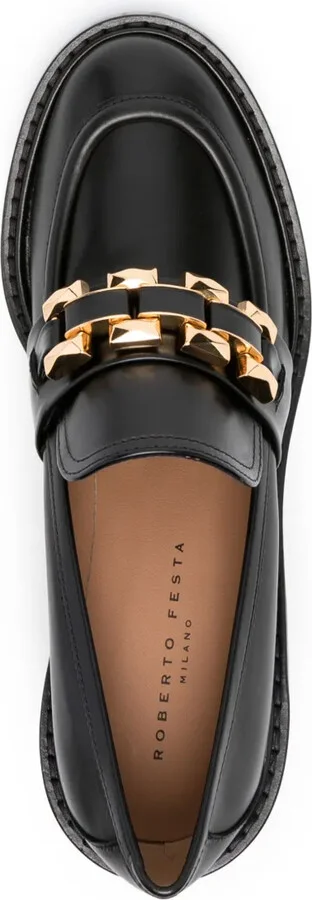 Cuir 75mm block-heel loafers - Image 4