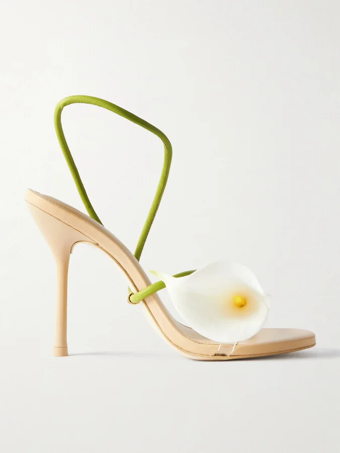 Cult Gaia - Cassidy Pvc-trimmed Leather Sandals - Green