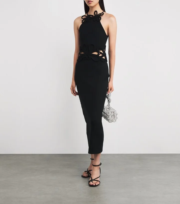 Cult Gaia Crochet-Trim Jenna Midi Dress - Image 2
