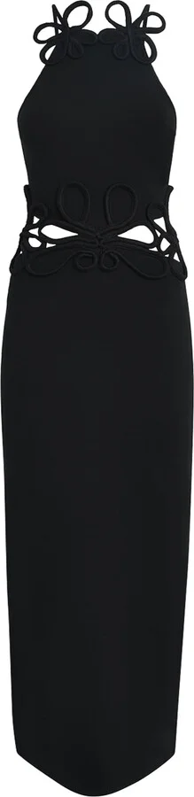 Cult Gaia Crochet-Trim Jenna Midi Dress