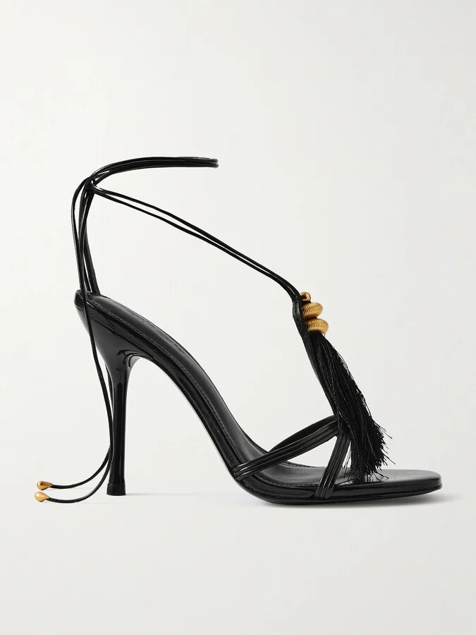 Cult Gaia - Farah Embellished Leather Sandals - Black