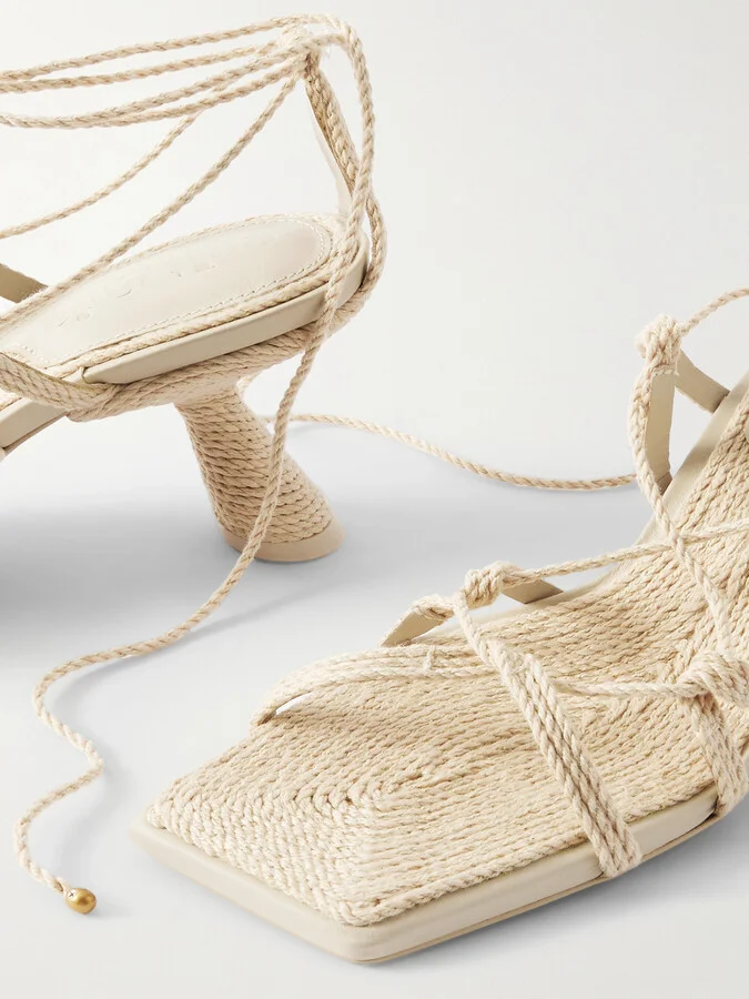 Cult Gaia - Raisa Raffia Sandals - Neutrals - Image 4
