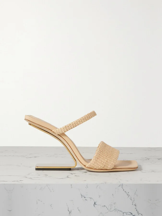 Cult Gaia - Rene Raffia Mules - Neutrals