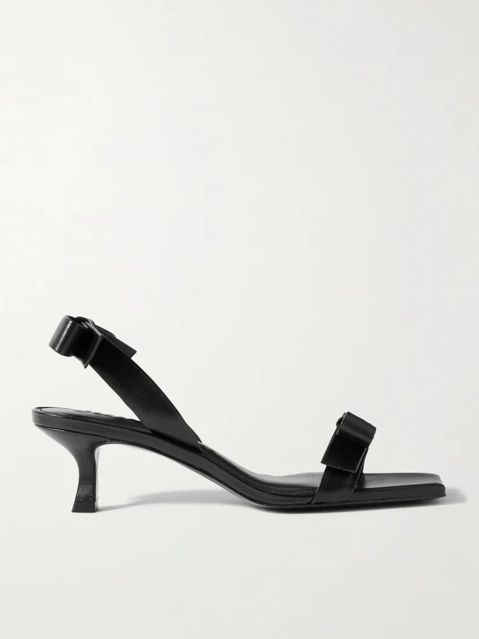 Cult Gaia - Tyla Bow-detailed Leather Sandals - Black