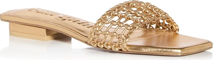 Cult Gaia Women's Maya Woven Slide Sandals