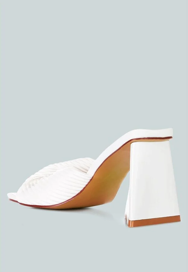 Cupid Kiss Pleated Twist Strap Sandals - Image 5