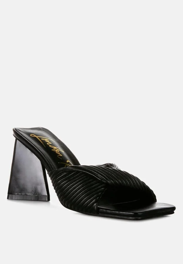 Cupid Kiss Pleated Twist Strap Sandals - Image 7