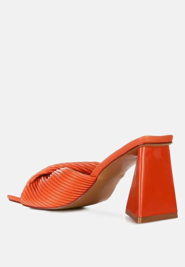 Cupid Kiss Pleated Twist Strap Sandals - Image 9