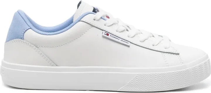 Cupsole leather sneakers