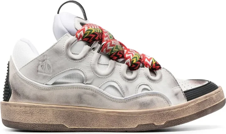 Curb chunky leather sneakers