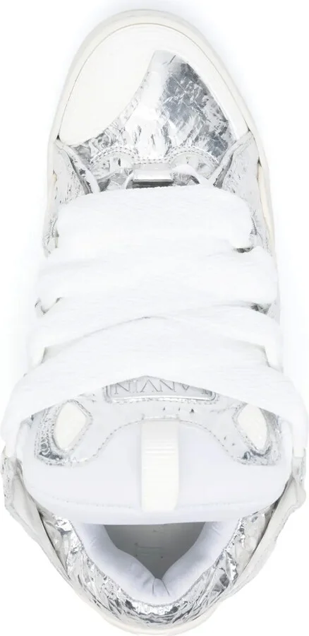 Curb crinkled metallic sneakers - Image 4