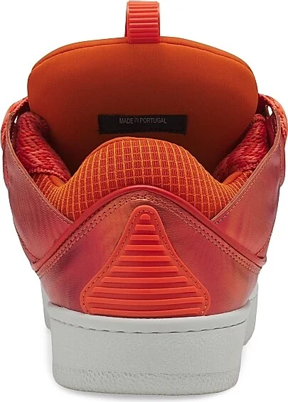 Curb Hologram-Effect Leather Sneakers - Orange - Size 2 - Image 3