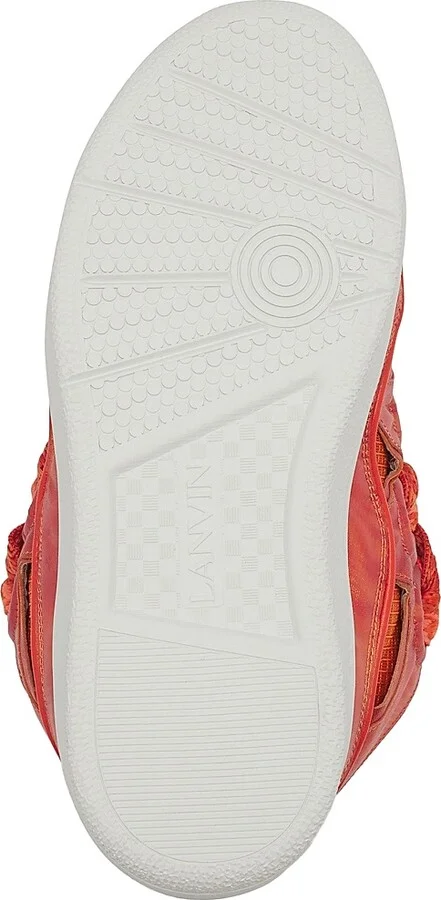 Curb Hologram-Effect Leather Sneakers - Orange - Size 2 - Image 5
