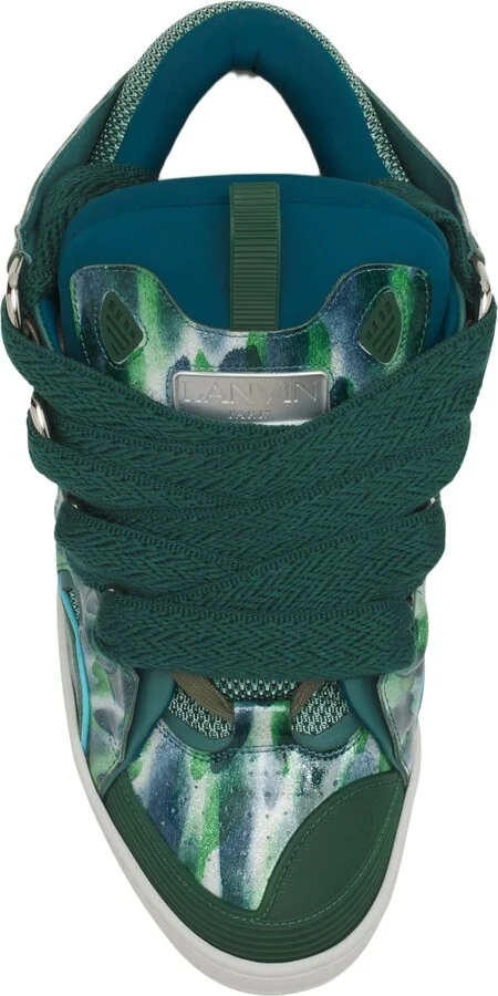 Curb Leather Sneakers With Sparkles - Image 4
