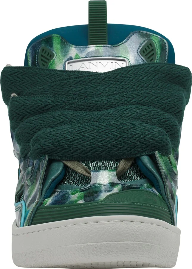 Curb Leather Sneakers With Sparkles - Image 7