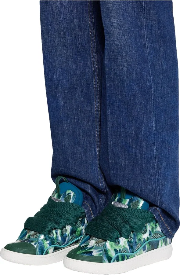 Curb Leather Sneakers With Sparkles - Image 8
