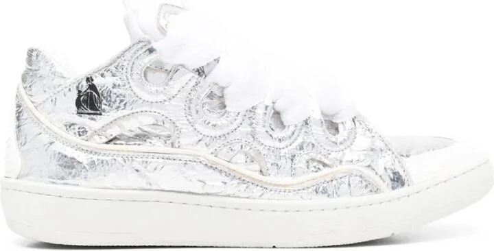 Curb Metallic Leather Sneakers