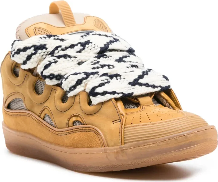 Curb panelled suede sneakers - Image 2