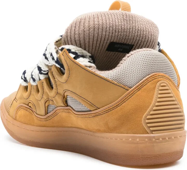 Curb panelled suede sneakers - Image 3