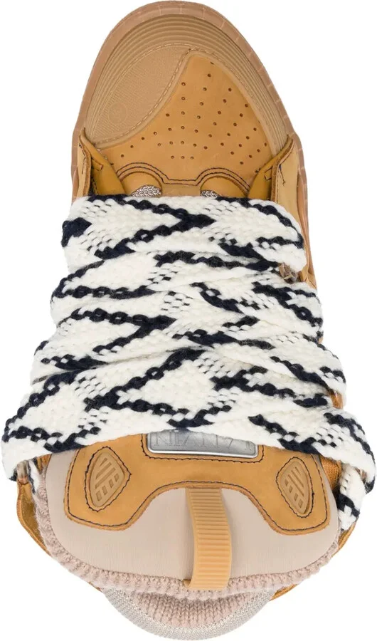 Curb panelled suede sneakers - Image 4