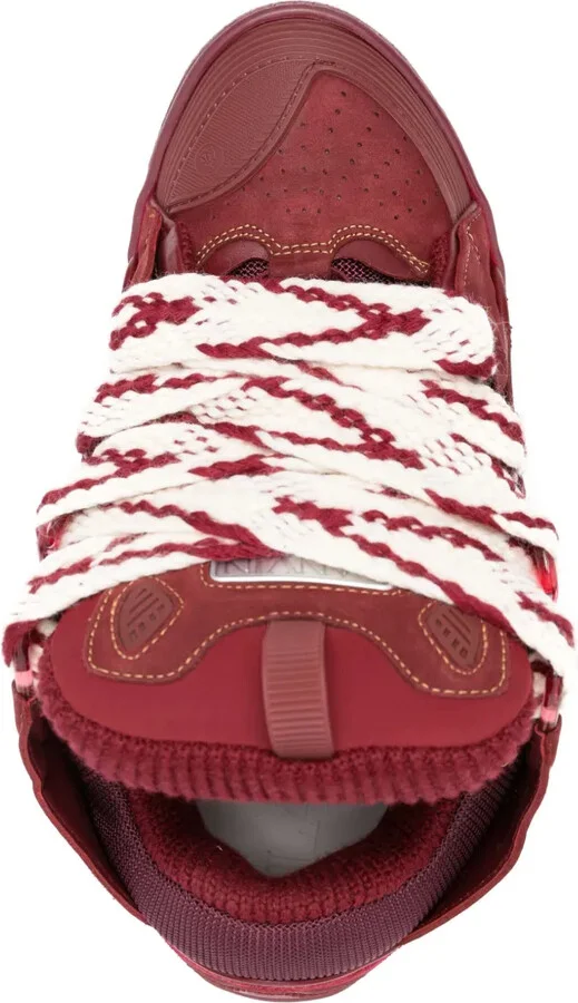 Curb panelled suede sneakers - Image 4