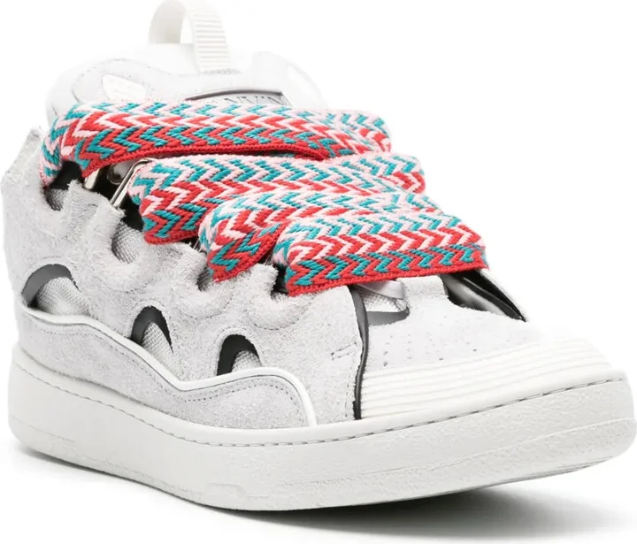 Curb panelled suede sneakers - Image 2