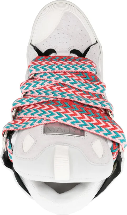 Curb panelled suede sneakers - Image 4
