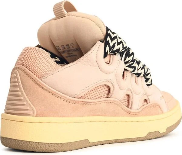 'curb' Pink Leather Blend Sneakers - Image 3