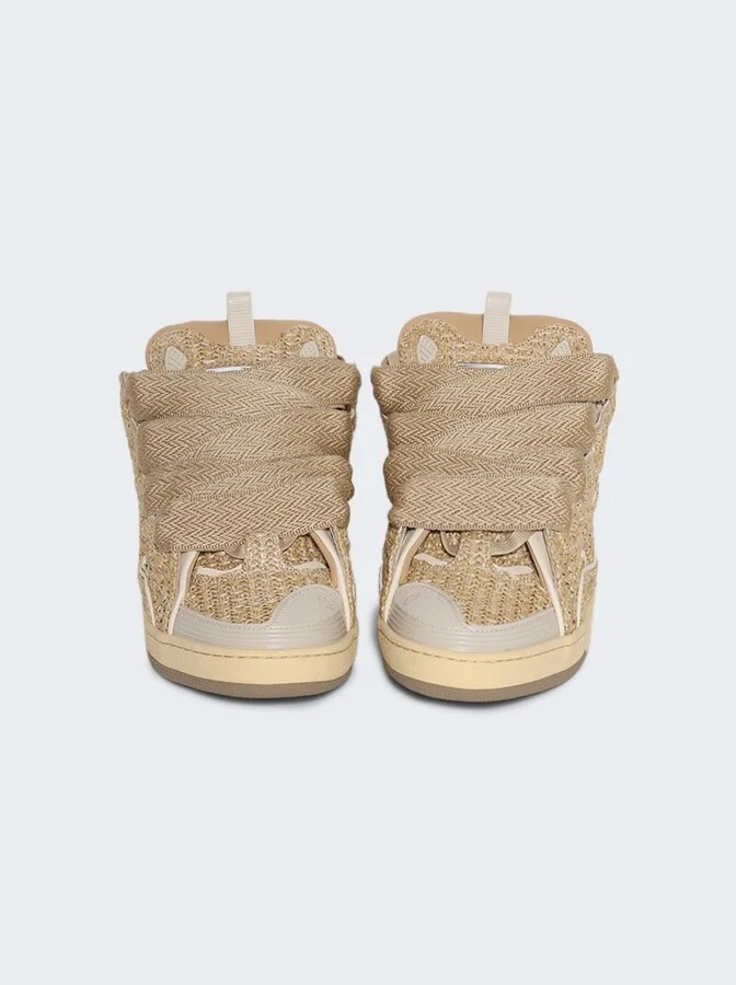 Curb Raffia Sneakers Natural