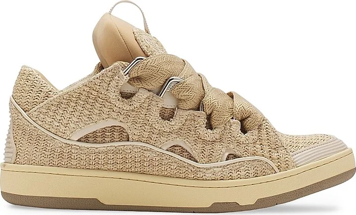 Curb Raffia Sneakers - Natural - Size 2