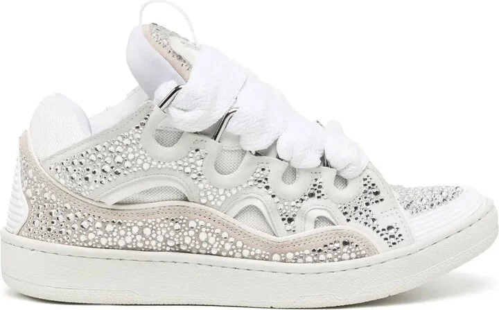 Curb rhinestone sneakers