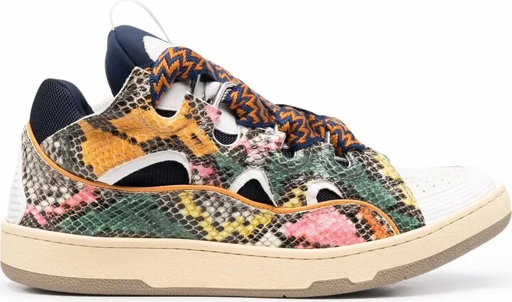 Curb snakeskin-effect sneakers