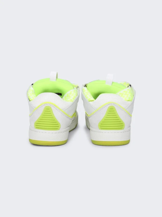WHITE AND FLUORESCENT YELLOW