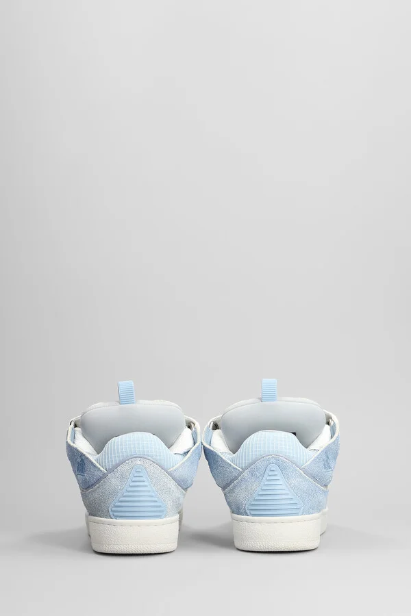 Curb Sneakers In Cyan Leather - Image 4
