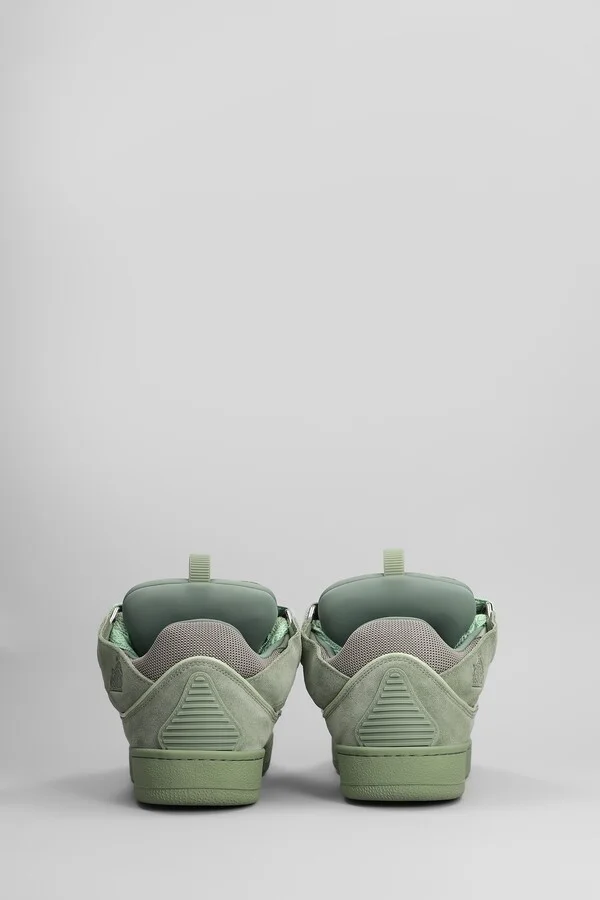 Curb Sneakers In Green Suede - Image 4
